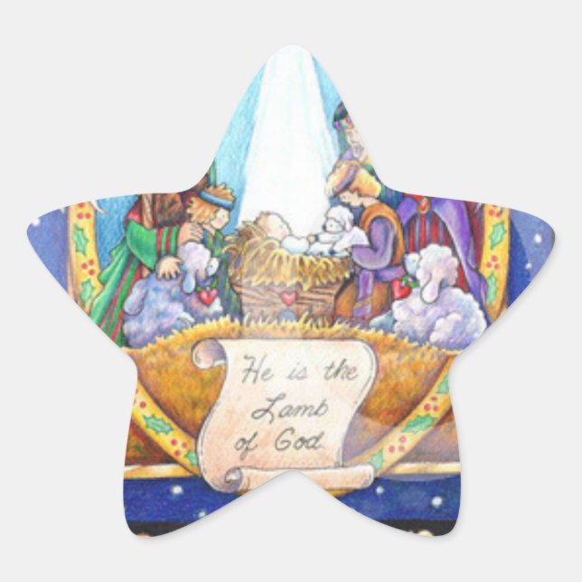 O adesivo de Natal nas Estrelas (Frente)