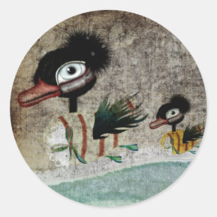 O adesivo vintage da fábula do Patinho Feio