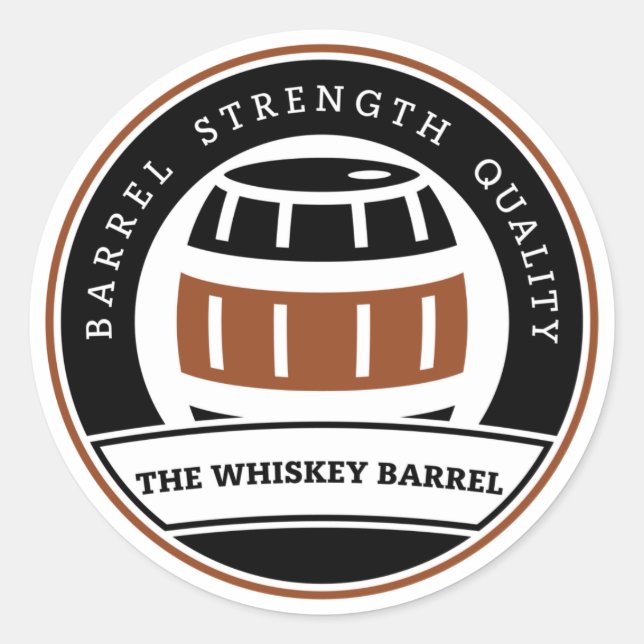 O adesivo Whiskey Barrel Round (Frente)
