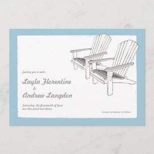 O Adirondacks do verão salvar o convite da data