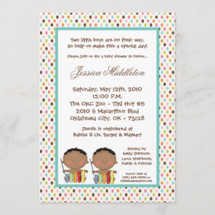 o afro-americano 5x7 JUNTA o convite do chá de