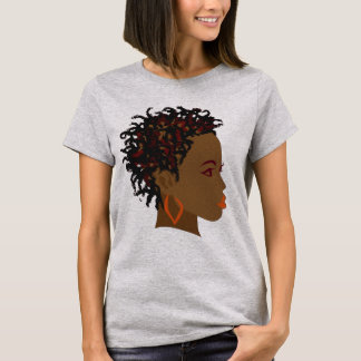 O Afro trança o t-shirt das torções