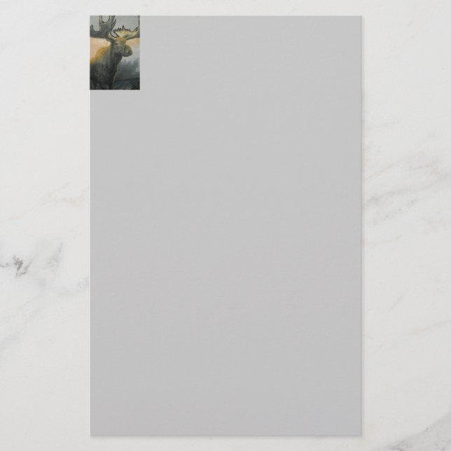 O alce desperta artigos de papelaria (Frente)