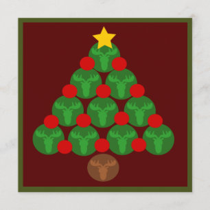 O alce mostra em silhueta convites de festas da