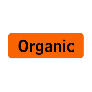 O alimento biológico etiqueta a laranja