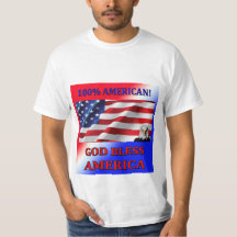 O Americano-Deus 100% abençoa o t-shirt dos homens