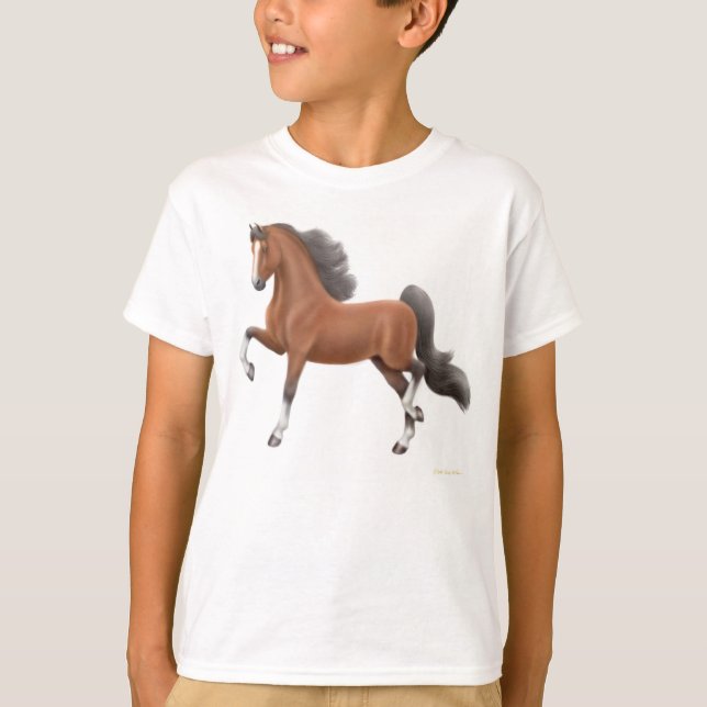 O americano Saddlebred caçoa o t-shirt (Frente)