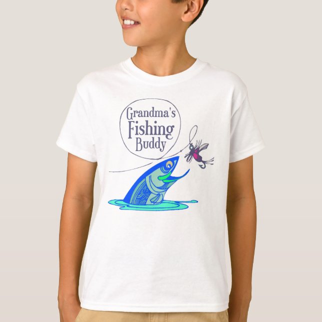 O amigo da pesca da avó caçoa t-shirt (Frente)