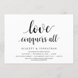 O amor conquista tudo, cartão de mudança de data d