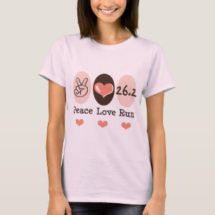 O amor da paz funciona a camiseta 26,2 orgânica