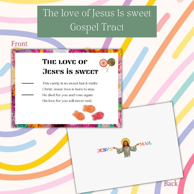 O Amor de Jesus É O Doce do Gospel INGLÊS (Great for halloween to hand out to the kids.)