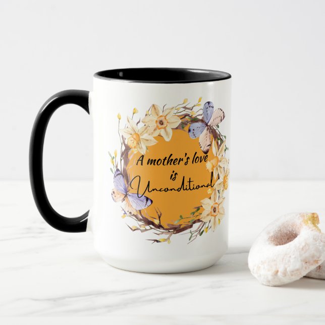 O amor de uma mãe é uma caneca de café incondicion (Com Donut)
