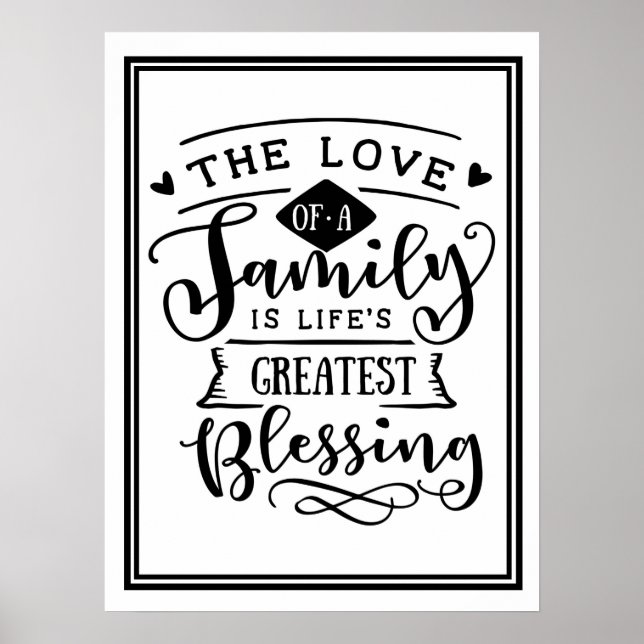 O amor de uma Poster de família (Frente)