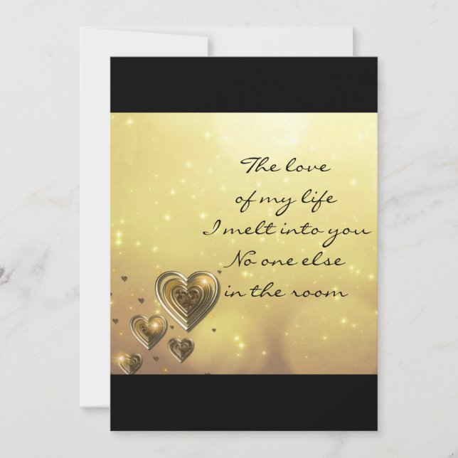 O Amor Do Meu Cartão De Saudação Da Vida (Frente)