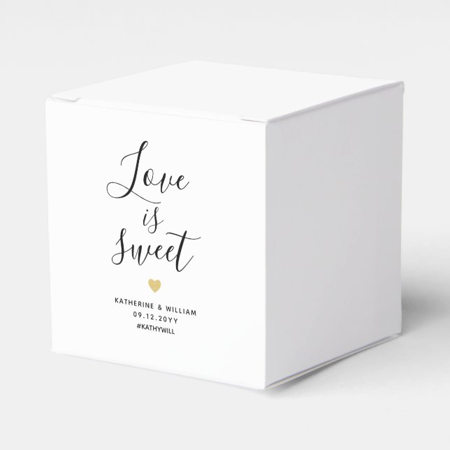 O amor é a bela caixa de favoritos do casamento el (Frente)