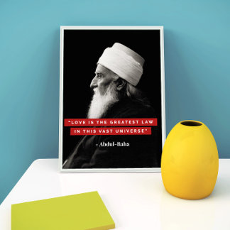 "O amor é a maior lei" Poster da tipografia de Bah