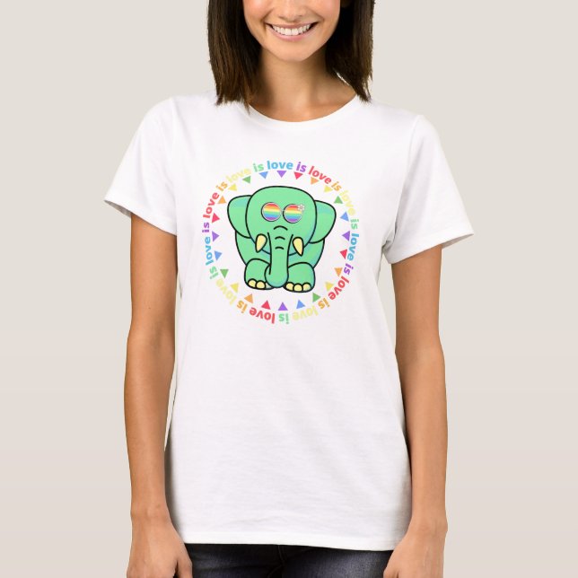 O amor é amor, Camisa do Orgulho LGBT do Elefante  (Frente)