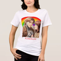 O Amor é Amor - Camiseta Feminina de Casal Humano-