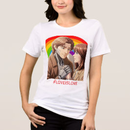 O Amor é Amor - Camiseta Feminina de Casal Humano-