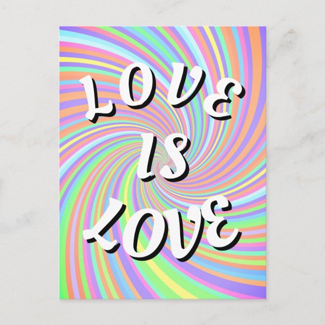 O Amor é Amor Cartão Postal do Orgulho (Frente)