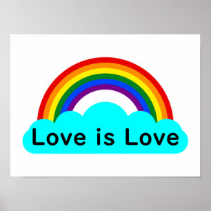 O Amor é Amor - Poster Arco-íris LGBT