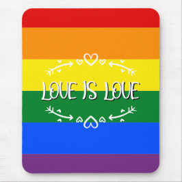 O amor é amor Rainbow LGBTQ Pride Mousepad