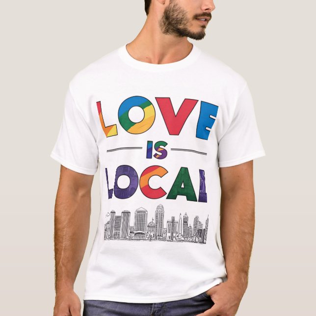 O Amor É Camisa De Orgulho Local No Reino Unido -  (Frente)