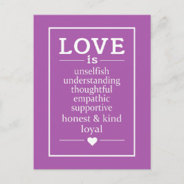 O Amor é ... cartões personalizados de texto e mes