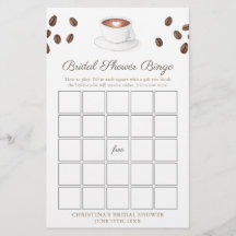 O Amor É Criar Chá de panela De Café Jogo Bingo