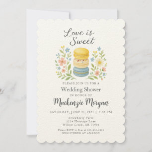 O Amor é Doce - Convite Macaron