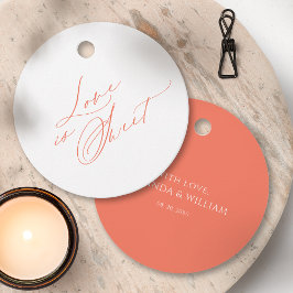 O amor é doce - Etiqueta redonda romântica