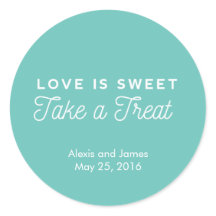 O amor é doce, pegue um adesivo