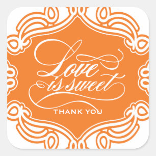 O amor é etiquetas doces do favor do casamento