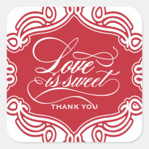 O amor é etiquetas doces do favor do casamento