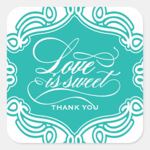 O amor é etiquetas doces do favor do casamento