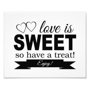 O amor é impressão doce da foto do sinal do