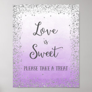 O amor é impressão doce do poster do casamento