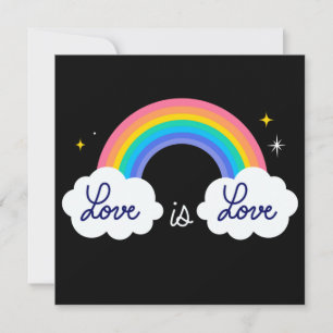 O amor é o amor. LGBT+orgulho. Poster arco-íris