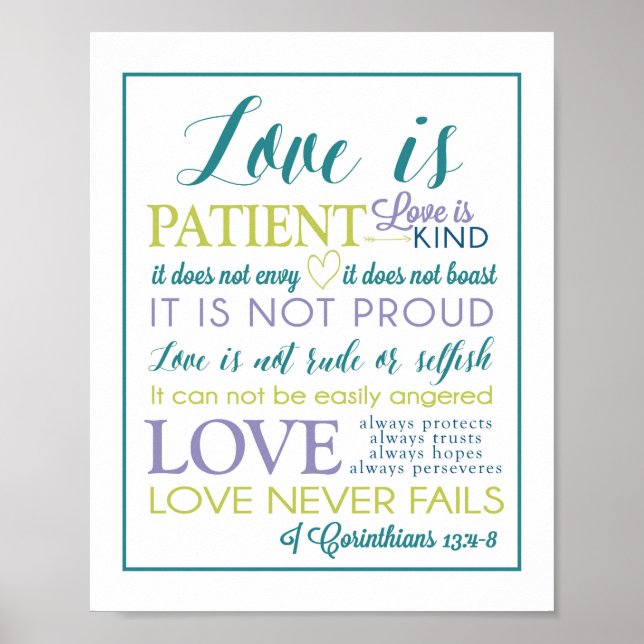 o amor é o amor paciente é Poster (Frente)