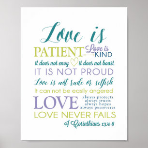 o amor é o amor paciente é Poster