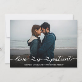 O amor é o Cartão com fotos de casamento adiado pe