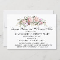 O amor é o convite para o anúncio de casamento do