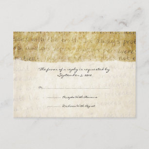 O amor é o RSVP do Casamento vintage do Paciente p