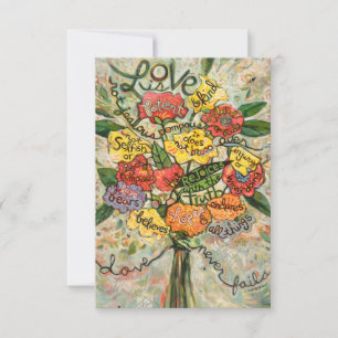 O amor é paciente, 1 Cartão de Oração Corinthians