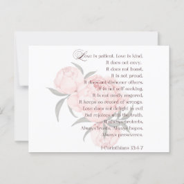 O Amor É Paciente - Cartão Postal De Casamento De