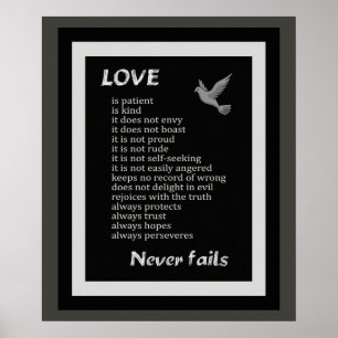 O amor é paciente ** impressão da arte do poster