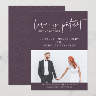 O Amor é Paciente Nós Não Somos   Anúncio de Casam