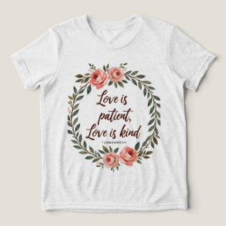 O Amor é Paciente, o Amor é Bondoso Camiseta Bíbli