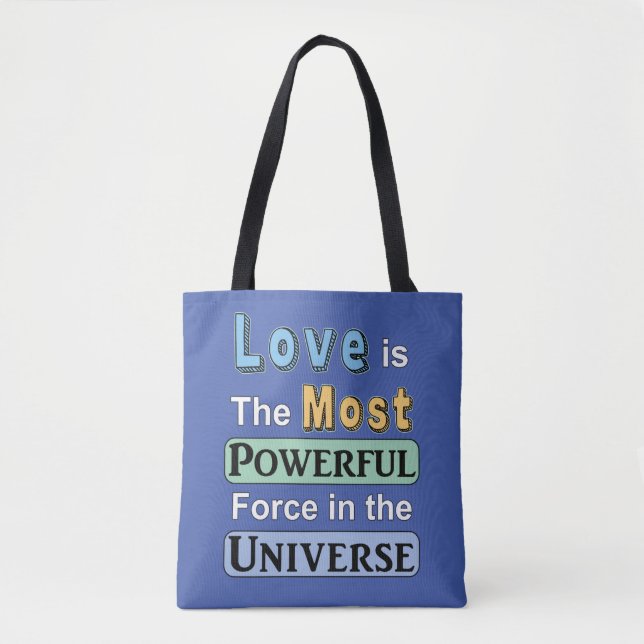 O amor é poderoso Tote Bag (Frente)
