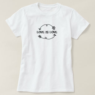 O amor é t-shirt nivelado seguinte do pescoço da